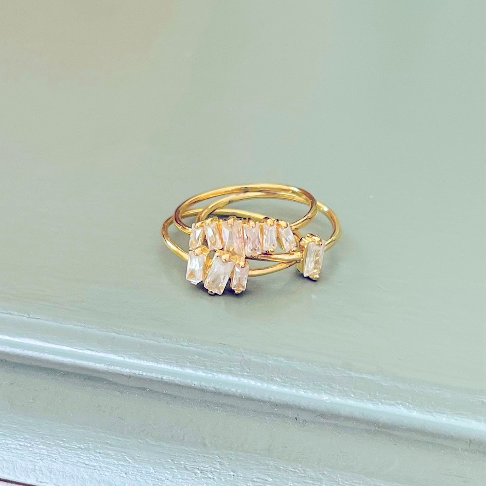 Gorjana Amara Ring Set Size 7